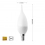 LAMPADINA LED 8 W SOFFIO COLPO DI VENTO LUCE BIANCA E14 8W C37