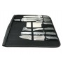 SET COLTELLI DA CUCINA 8 PEZZI IN ACCIAIO AFFILA COLTELLO TAGLIA PANE CARNE