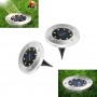 4 FARETTI PANNELLO SOLARE DA GIARDINO 8 LED LUCE BIANCA PICCHETTO SEGNAPASSI