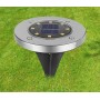 4 FARETTI PANNELLO SOLARE DA GIARDINO 8 LED LUCE BIANCA PICCHETTO SEGNAPASSI