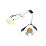 FARETTO LED COB A INCASSO 3 W MINI PUNTO LUCE CALDA 3000K BORDO BIANCO P29