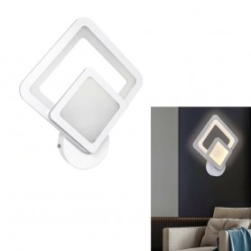 APPLIQUE LED A FORMA DI ROMBO IN VETRO LAMPADA 12 W DA PARETE LUCE CALDA BIANCA NATURALE