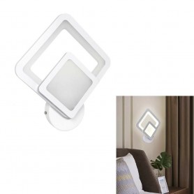 APPLIQUE LED 12 W FORMA DI ROMBO IN VETRO LAMPADA A PARETE LUCE NATURALE BIANCA CALDA