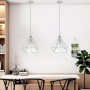 LAMPADARIO A SOSPENSIONE PORTALAMPADA E27 STILE MODERNO BIANCO B20-B