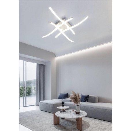 PLAFONIERA LED LUCE BIANCA CALDA NATURAE LAMPADARIO 31 WATT STILE MODERNO