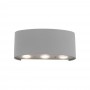 APPLIQUE LED LUCE BIANCA FARETTO 16 W LAMPADA DA PARETE 6 COB IP65 GRIGIO ES68GF