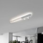 PLAFONIERA LED LUCE NATURALE LAMPADARIO A SOFFITTO 50 W 2 FARETTI ORIENTABILI