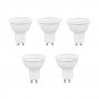 5 FARETTI 6 WATT FARETTO LED LUCE NATURALE LAMPADINA GU10 X LAMPADARIO APPLIQUE