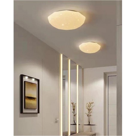 PLAFONIERA LED LUCE CALDA LAMPADARIO DA SOFFITTO EFFETTO BRILLANTINI 36 W C0236C