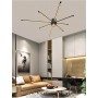 LAMPADARIO DA SOFFITTO PLAFONIERA LED LUCE CALDA 42 WATT STILE MODERNO NERO PN27