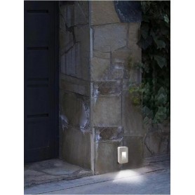 APPLIQUE LED LUCE BIANCA FARETTO 12 W SEGNAPASSI A MURO ESTERNO BIANCO IP65 ES62