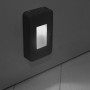 APPLIQUE LED LUCE BIANCA FARETTO 12 W SEGNAPASSI A MURO ESTERNO NERO IP65 ES62