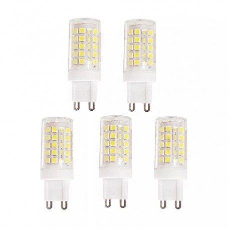 5 LAMPADINE G9 LAMPADINA LED 4.8 W - 60 W LUCE BIANCA PER LAMPADARIO APPLIQUE