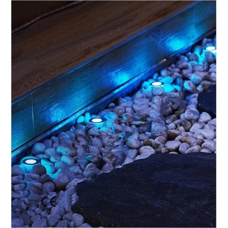 FARETTO SEGNAPASSI CALPESTABILE 12 V 1 W LED LUCE BLU ESTERNO GIARDINO IP68 ES41