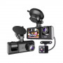 TELECAMERA PER AUTO DASHCAM FULL HD DVR CAR VIDEO 3 CAM DA RETROMARCIA