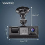 TELECAMERA PER AUTO DASHCAM FULL HD DVR CAR VIDEO 3 CAM DA RETROMARCIA